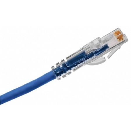 UPC: 0662620229003 | Hubbell Premise Wiring Patch Cord Cat 6A Clear Boot Blue 15 ft. HC6AB15