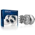 thumbnail image 5 of Detroit Axle - 4pc 14.29" inch (363mm) Front Brake Kit for Ford F-350 Super Duty [RWD], Drilled and Slotted Disc Brake Rotors Ceramic Brakes Pads with Hardware, 5 of 8