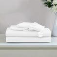 thumbnail image 4 of 4 Piece Ruffle Sheet Set, 2" Inch Ruffle Hem On Flat Sheet, 24 Inch Deep Pocket, 100% Egyptian Cotton, 800 TC, Twin XL Size, Solid White, 4 of 4