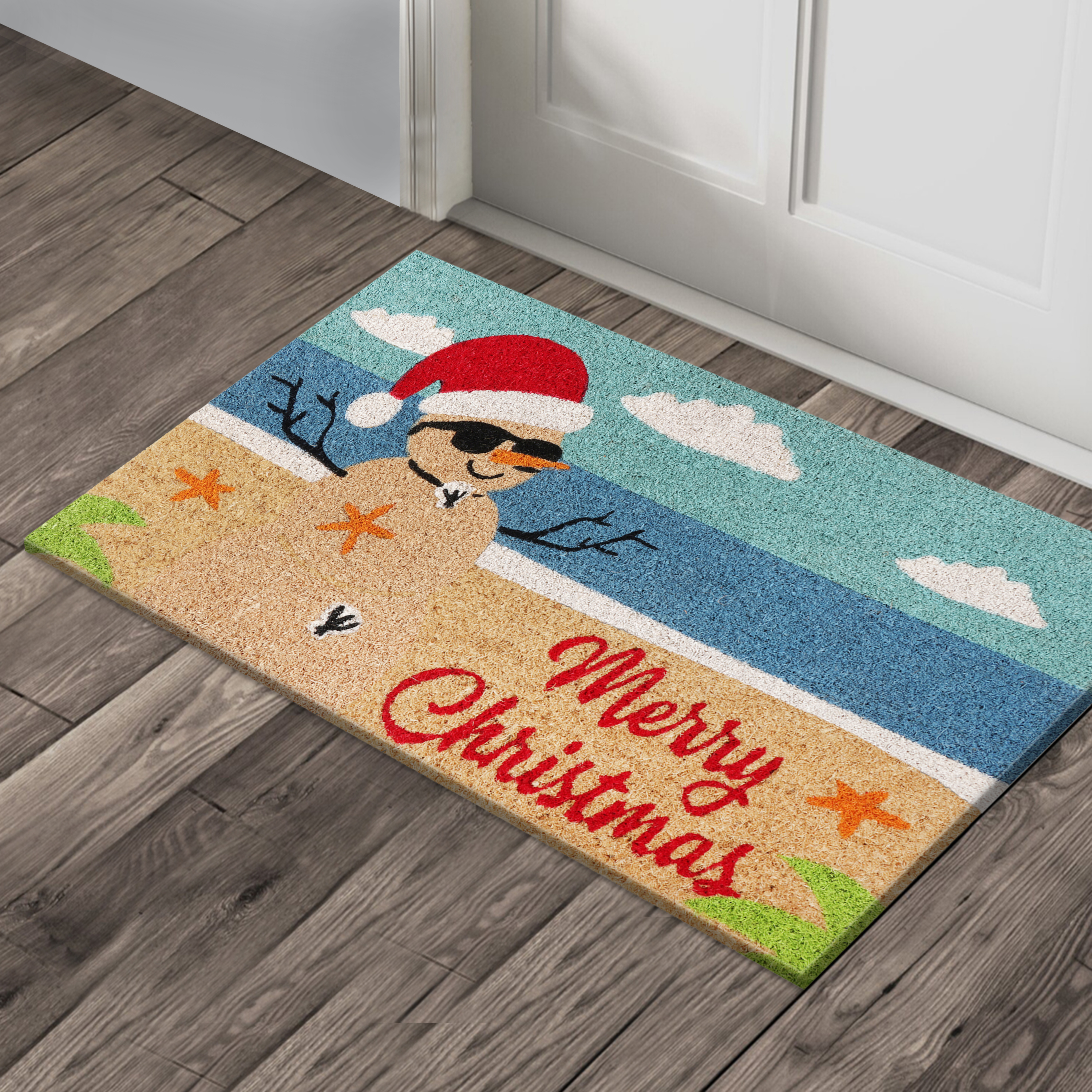 A1HC Natural Coco Coir Door Mat with Heavy Duty Non-Slip PVC Backing - 18" x 30" - Easy to Clean, Pet Friendly Outdoor Welcome Mat for Home