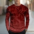 thumbnail image 2 of Men's Plus Size Shirts Long Sleeve Crew Neck Gradient Big&Tall Pullover Blouse Casual Loose Outdoor Sport Lightweight Shirts S-4XL, 2 of 6