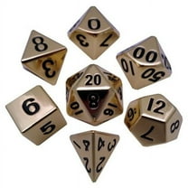 FanRoll/Metallic Dice Games Poly Set Gold 16mm (7) New