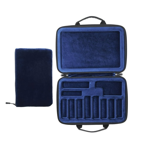 Saxphone Mouthpiece Case, Woodwind Mouthpiece Case, Hard Case Pouch 12 Piece with Flannel Bag Storage Bag Saxophone Reed Case
