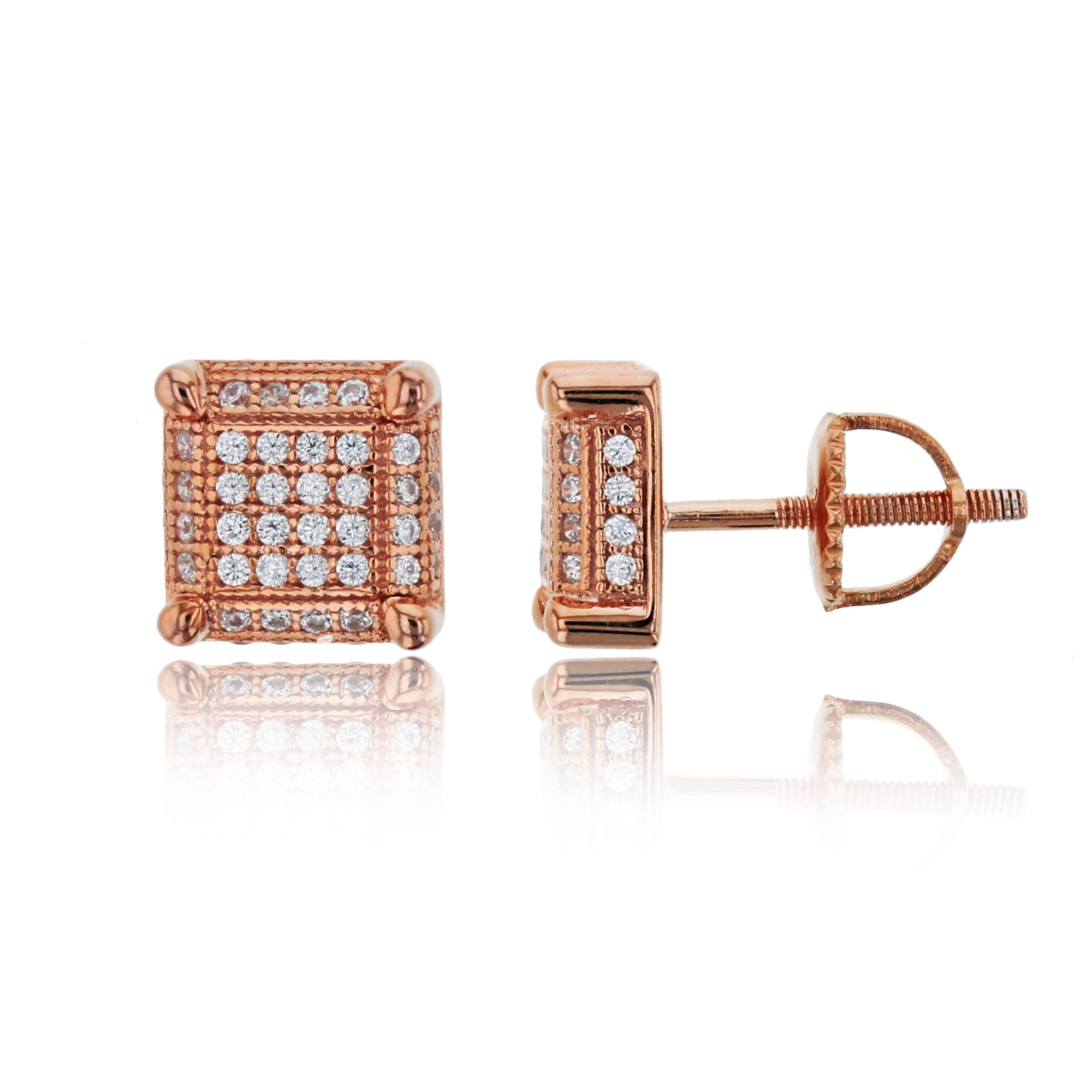 cubic zirconia diamond studs