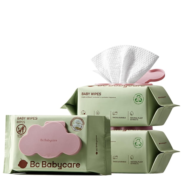 Toallitas húmedas BC Babycare Cloud, gruesas, XL, 99% de agua, 240 unidades
