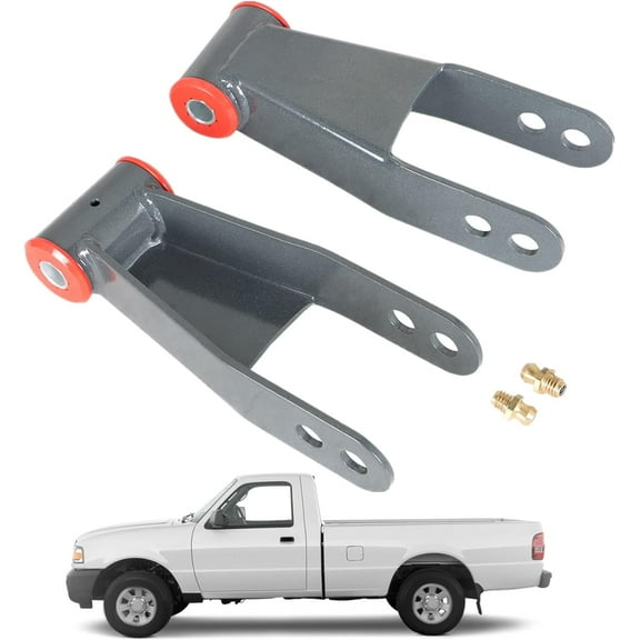 labwork 1-2 Inch Rear Adjustable Lift Shackle Kit Leveling Raise Shackles Replacement for 1998-2010 Ranger 2WD 4WD