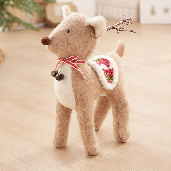 BAOPAI 21.6 Inch Plush Reindeers Snowman Ornaments Multicolor Cloth Material Home Decor Party Festive Decoration