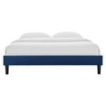 thumbnail image 4 of Modway Reign Full Performance Velvet Platform Bed Frame in Navy, 4 of 5