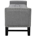 thumbnail image 6 of Maklaine Linen Fabric Storage Bench with Nailhead Trim in Light Gray, 6 of 8