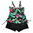 thumbnail image 4 of VerPetridure Tankini Bathing Suits for Women Tummy Control Two Piece Swimsuits Floral Print Tank Top with Boyshorts Modest Sports Swimming Suits, 4 of 4