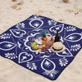 thumbnail image 6 of Coolnut Extra Large Outdoor Picnic Blanket, Blue Mexican Waterproof Beach Blanket Sand Free Foldable Picnic Mat for Camping,Park,Beach,Hiking, 6 of 6