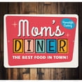 thumbnail image 2 of Mom's Diner Sign, Kitchen Aluminum Metal Decor Sign - 10x14 inches, 2 of 4