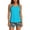 71#Cyan, variant on Summer Tankini Swimsuits for Women Modest Tummy Coverage Bathing Suits with Shorts Cyan L