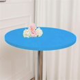 thumbnail image 1 of ORUYROP 2-Pack Cocktail Round Table Topper Cap Spandex Fitted Stretch Cocktail Tablecloth Tight Stretchable Elastic for Weddings Banquets Events Parties Restaurants(Size: 140cm,Color: Sky Blue, 1 of 7