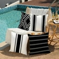 thumbnail image 2 of Outdoor Pillow Covers 20x20 Inch Set of 4 Waterproof Modern Geometry Throw Pillows Outdoor Summer Waterproof Decor for Patio Funiture Garden Polyester Cushion Covers 013A, 2 of 6