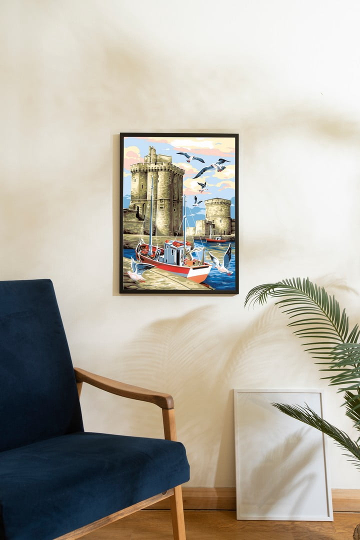 Needlepoint canvas for halfstitch without yarn La Rochelle SE929.389 Seg De Paris Printed Tapestry Canvas