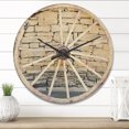 thumbnail image 2 of Designart 'Broken Old Vintage Wood Wheel ' Farmhouse Wood Wall Clock, 2 of 5