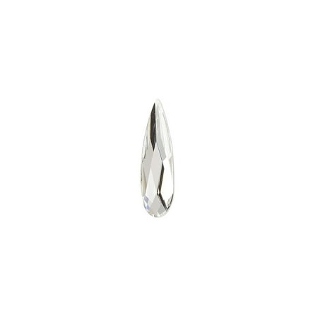 

Flat back Crystal Passions rhinestone crystal clear foil back 14x3.9mm faceted raindrop (2304). Sold per pkg of 4.