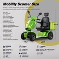 thumbnail image 3 of Xlluproid Heavy Duty Electric Mobility Scooter,1000W All Terrain 4 Wheel Powered Scooters for Seniors and Adults,Green, 3 of 9