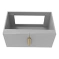 thumbnail image 2 of Alpine 30" Wood Floating Vanity Base in Gray with Gold Handles, 2 of 5