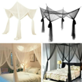 thumbnail image 3 of Mosquito Net, Palace Four Door Queen Size Double Bed, Home Single Bed Insect Proof Square Elegant Canopy Mosquito Net A, 3 of 8