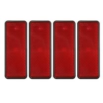 Rectangle Rear Reflectors, 4 Pcs Safety Reflective Warning Reflector Plastic Universal Motorcycle Reflector with M5 Screw Mount for Car Motorcycle Trailer Bike Bicycles Dirt, Red