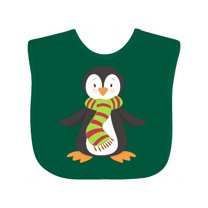 Inktastic Cute Penguin, Little Penguin, Penguin with Scarf Boys or Girls Baby Bib