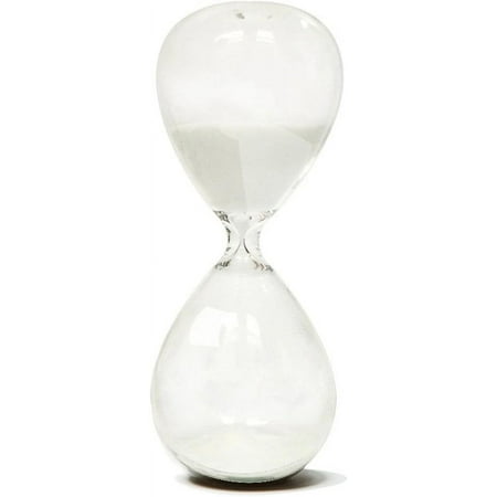 

Hourglass Sand Timers - SWISSELITE Biloba Hourglass Sand Timer Inspired Glass/Home Desk Office Decor (8Inch-30Mins Lucent White)