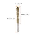 thumbnail image 2 of 5Pcs Bore Brush Brass 13mm Dia Cleaning Bronze Wire Brush Tube Pipe Cleaner with Handle 1/4 Inch Hex Shank, 2 of 6