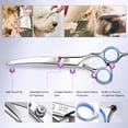 thumbnail image 3 of ZOUYUE Dog Grooming Scissors with Safety Round Tips, Heavy Duty Titanium Pet Grooming Trimmer Kit, Professional Thinning Shears, Curved Scissors with Comb for Dogs and Cats (Set of 4), 3 of 7