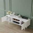 thumbnail image 5 of Cozy Castle White Small TV Stand for 50 inch TV, Modern Entertainment Center, TV Media Console Tables for Living Room Bedroom and Office, 5 of 8