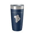 thumbnail image 1 of Lake Istokpoga Map Tumbler Travel Mug Insulated Laser Engraved Coffee Cup Florida 20 oz Navy Blue, 1 of 1