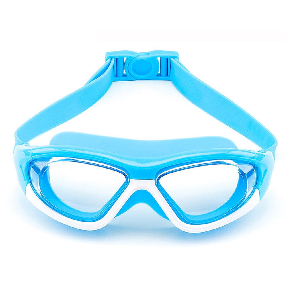 Swimming Goggles, Anti-Fog & UV Protection, No Leak Silicone Seal, Adjustable Strap With Zipper Case For Adults & Kids