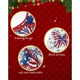 thumbnail image 6 of 4th of July Butterfly Christmas Tree Skirt 36 Inches Large Christmas Skirt Tree, Blue Red Star Grey Plaid Botanical Tree Skirt Christmas Decorations for Fireplace Party Holidays Indoor Outdoor, 6 of 7