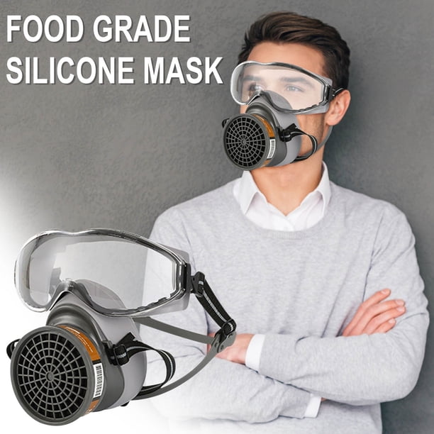 Mascarilla facial reutilizable Ywbawe, protectora de pintura para seguridad laboral, a prueba de polvo, para protección en entornos de pintura, construcción e industriales.