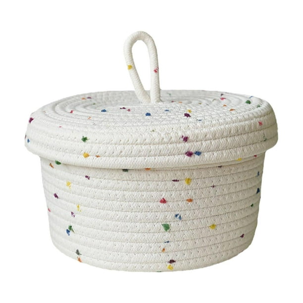 Cesta tejida de portátil Cesto de ropa lavable con tapa Bolsa de almacenamiento Cesta de ropa sucia para Juguetes Sala de estar , medio Sunnimix Cesta de misceláneas