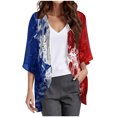 thumbnail image 1 of Cover-Ups para Mujeres Moda Casual Cardigan Día de la Independencia Impreso Cover-Up Ligero para el Hogar, 1 of 4