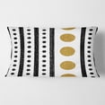 thumbnail image 2 of Designart Retro Geometrical Abstract Minimal Pattern VII' Mid-Century Modern Throw Pillow - 12x20, 2 of 2