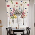 thumbnail image 3 of Pink Flowers Yak Balloon Curtains for Living Room/French Door, Spring Floral Butterflies Rustic Tie Up Curtains 63 Inch Length Energy Saving Kitchen Curtains Shades for Windows 42"x63", 3 of 8