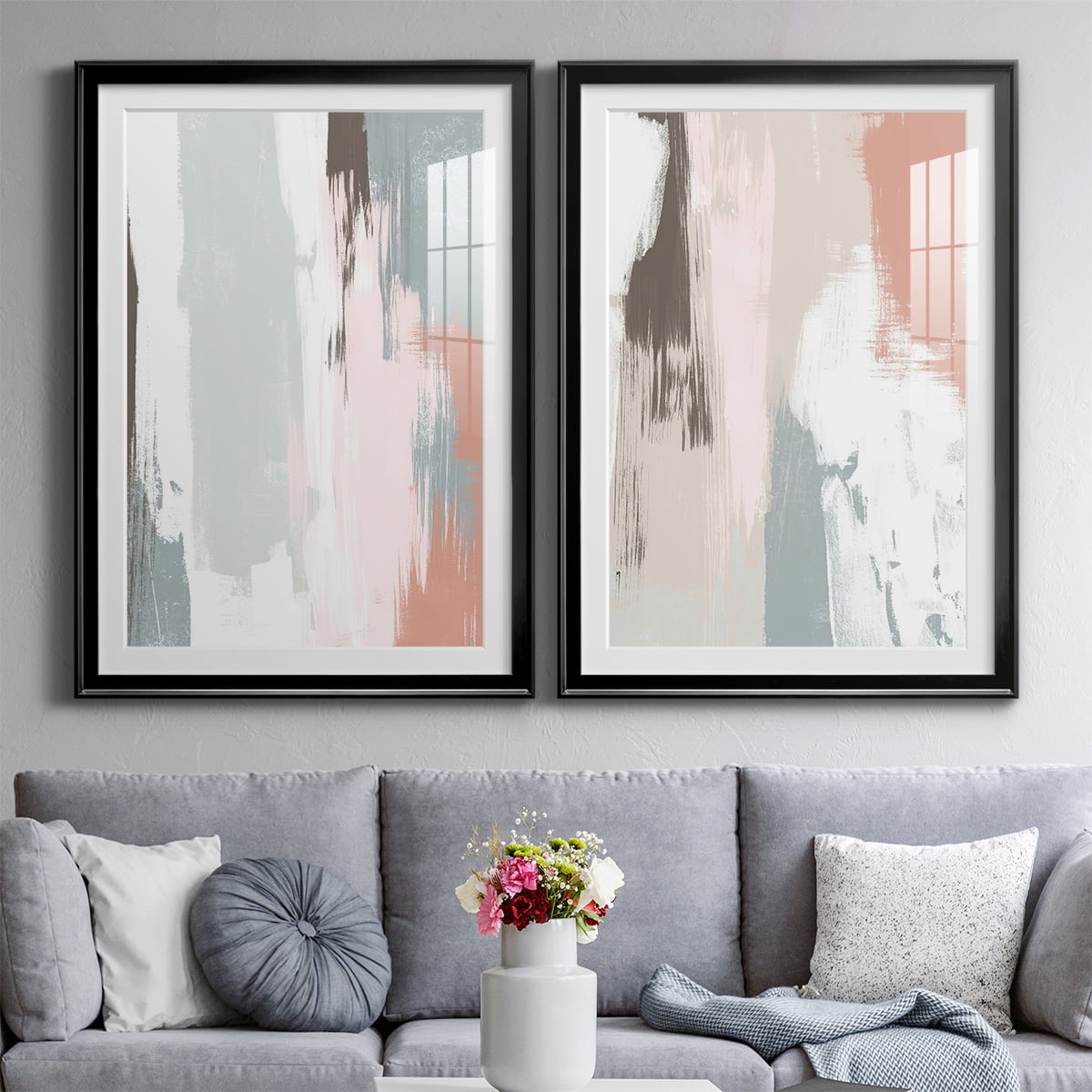 Wexford Home Sandstone Peel III Premium Framed Print, 30.5" x 42.5" - Ready to Hang, Black (Set of 2)