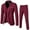 Wine #01, variant on Nmnitkp Suits for Men High Quality Wrinkle Resistant Fabric Mens Slim Fit 2 Piece Suit Two Button Notched Lapel Solid Suit Jacket Pants Set Tuxedo for Prom