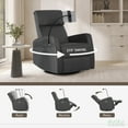 thumbnail image 5 of Evolur Maverick Power Recline Glider with Phone or Tablet Holder, Tempered Grey, 5 of 17
