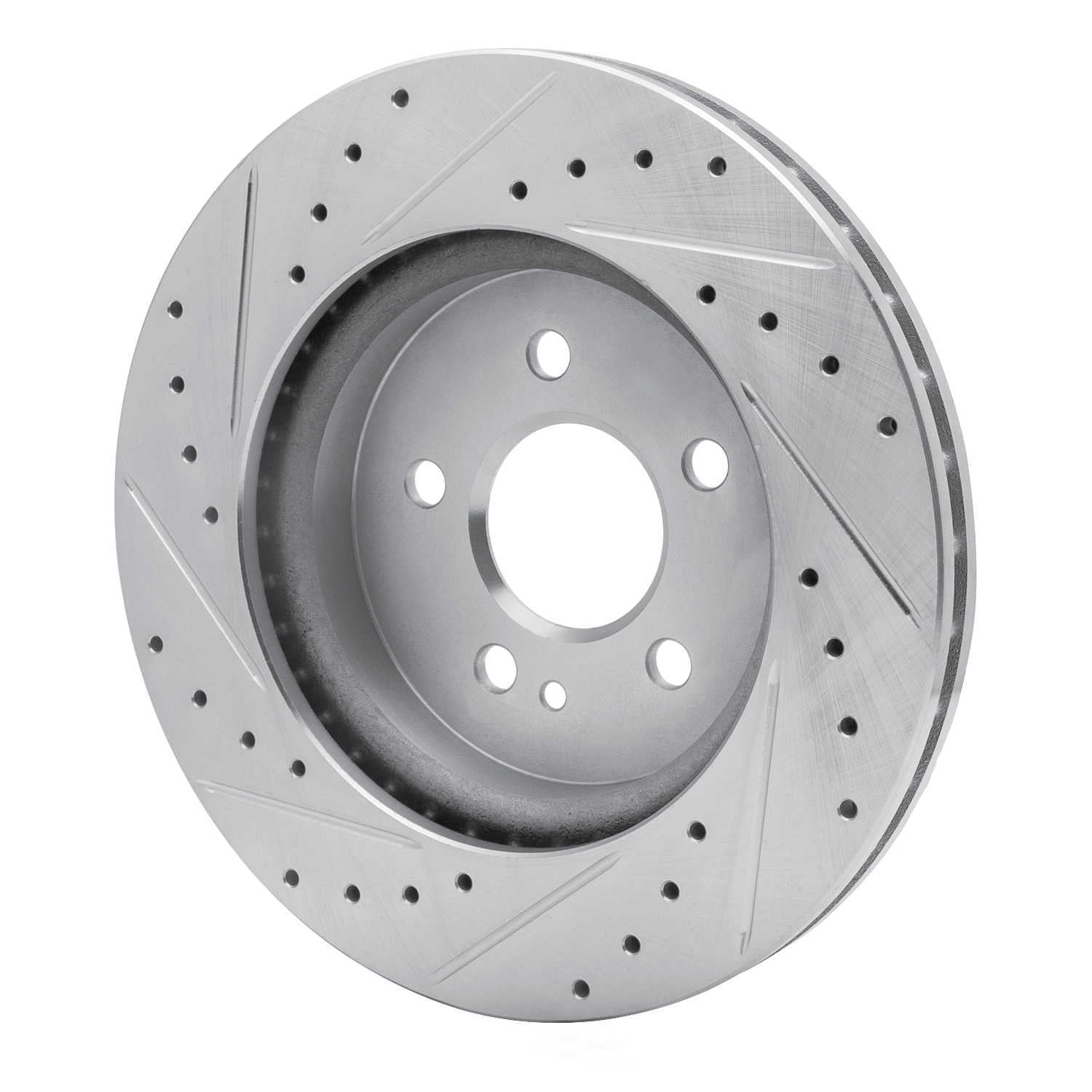 Dynamic Friction Company 631-63122R DFC Brake Rotor - Drilled And Slotted - Silver