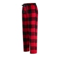 thumbnail image 6 of Dakiuu Family Matching Buffalo Plaid Fleece Pajama Pants Soft Cozy Loungewear Bottoms for Women Men Kids Toddler Elastic Waist Wide Leg Sleep Pants Holiday Casual Home Wear, 6 of 8