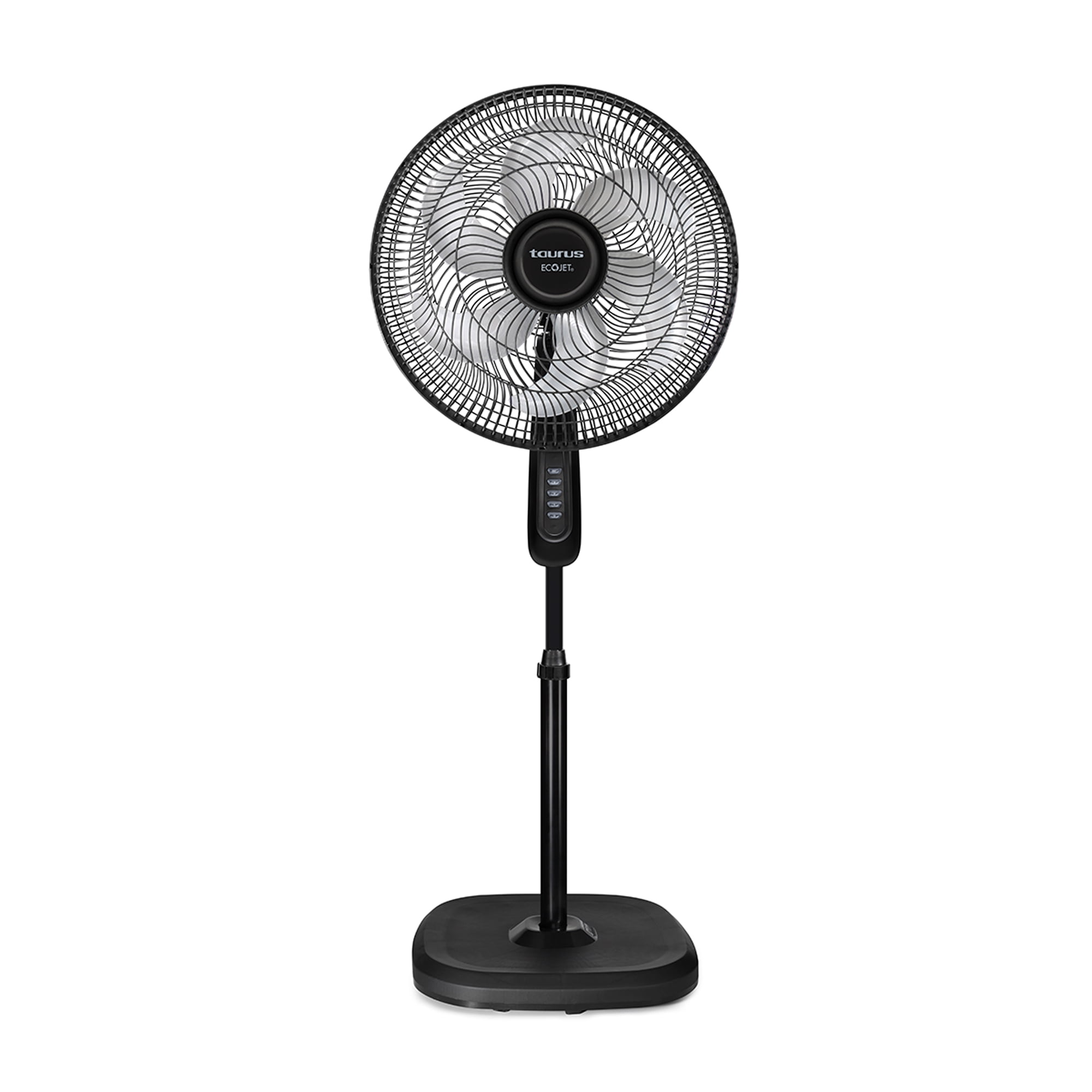 Taurus Silent Power 18" Pedestal Fan with ECOJET Grille, Ultra Quiet Oscillating Floor Fan with Adjustable Height, 3 Speeds, for Bedroom, Office or Living Room – Powerful Airflow and Energy Efficient