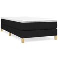 Box spring bed with mattress black 90x190 cm fabric