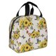 thumbnail image 2 of Fotbe Bird Sunflowers Bolsa Térmica con Estampado y Forro de Aluminio Grueso Bolsa de Almuerzo con Bolsillo Frontal para Hombres y Mujeres, Ideal para Trabajo, Escuela, 2 of 8