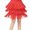 Red, variant on MIASHUI Girls Dance Skirt with Fringe Tassels for Latin Ballroom Performance Layered Tutu Green,170/ L
