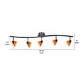 thumbnail image 4 of Luminaria Benzara, 5 luces, metal, 120 V, color negro y naranja, 4 of 4