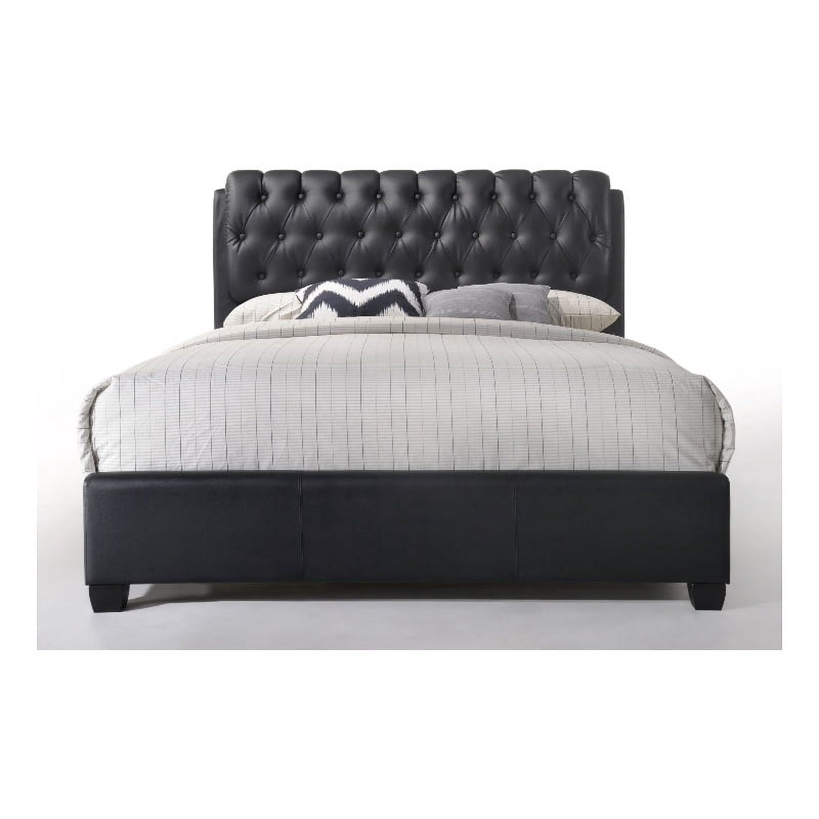 Acme Ireland II Eastern King Bed in Black PU, Multiple Sizes